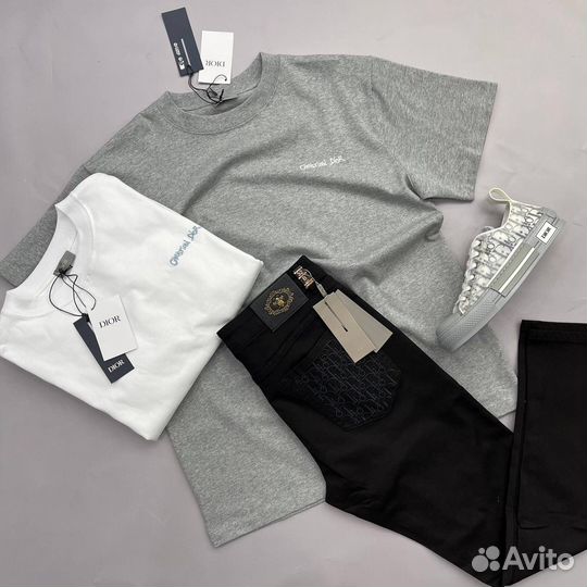 Футболка Dior серая