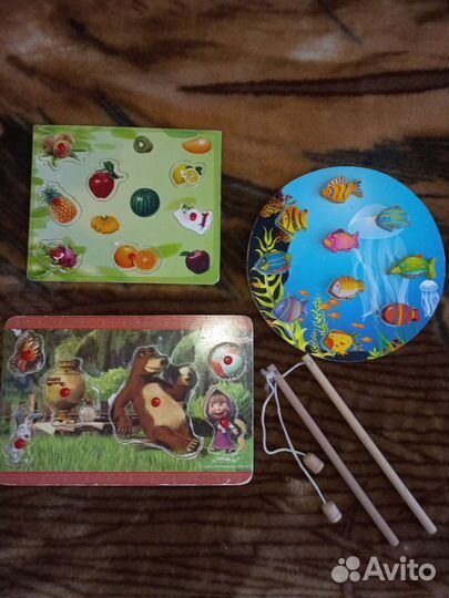 Игрушки-развивалки дерево, игра Рыбалка