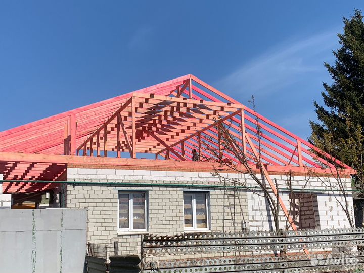 Бригада строителей, дома с нуля, ремонт крыш