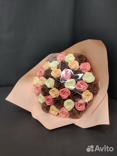 Розы из Бельгийского Шоколада - 37 шт в Букете