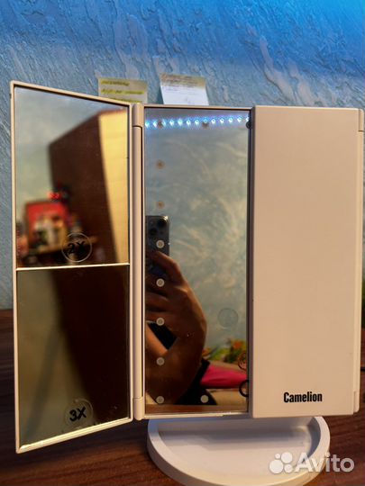 Зеркало с подсветкой настольное