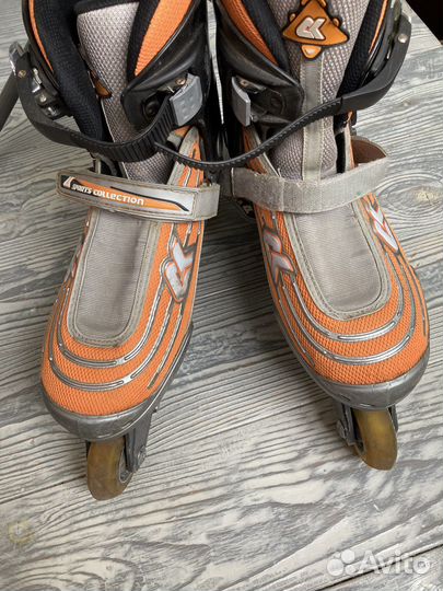 Роликовые коньки shark orange раздвижные 39-42