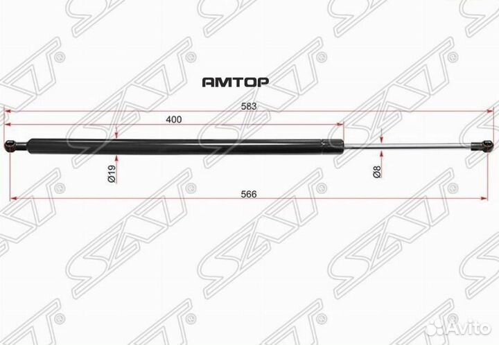 SAT ST-31297524 Амортизатор крышки багажника volvo