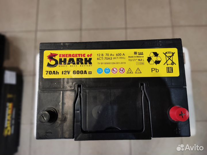 Автомобильный аккумулятор energetic shark asia 70