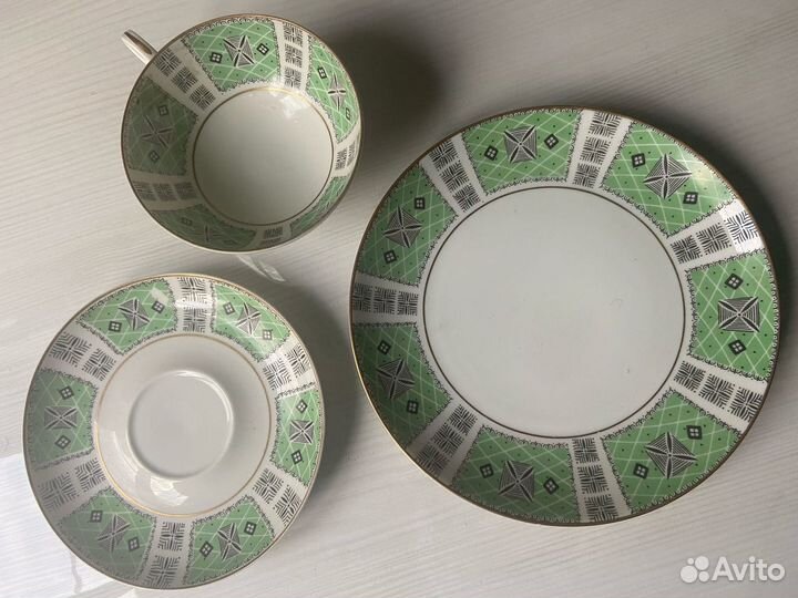 Чайная тройка-костяной фарфор Wallendorf Германия