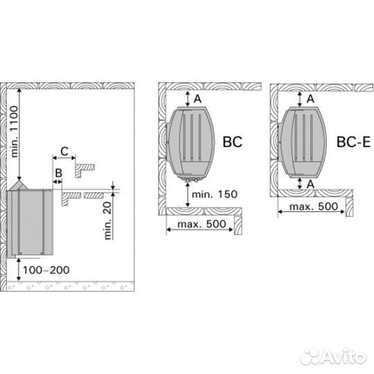 Электрическая печь для бани Harvia Vega BC80