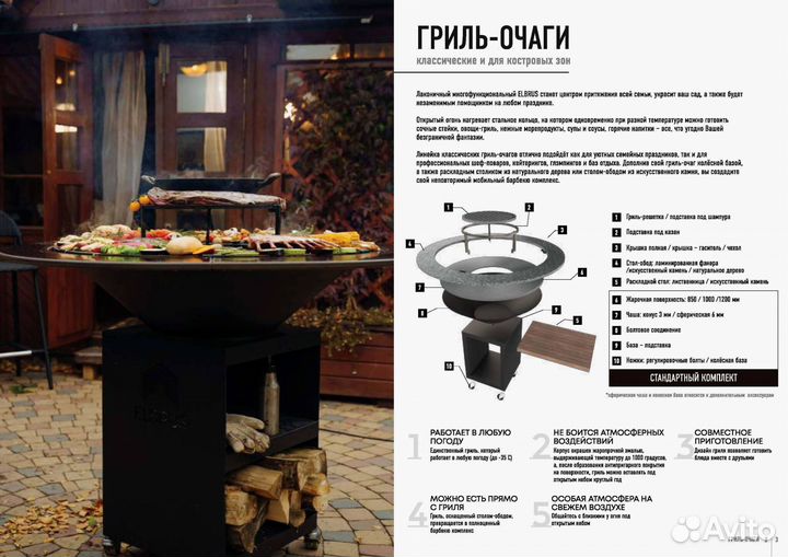 Гриль стол Монблан