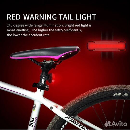 Водонепроницаемый перезаряжается задний фонарь