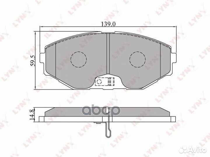 Колодки торм. диск. перед. BD-5705 lynxauto