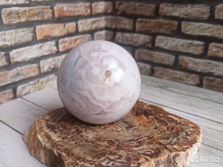 Цветочный агат, шар 70 мм