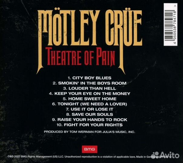 Mötley Crüe - Theatre Of Pain (40th Anniversary Edition) (1 CD)