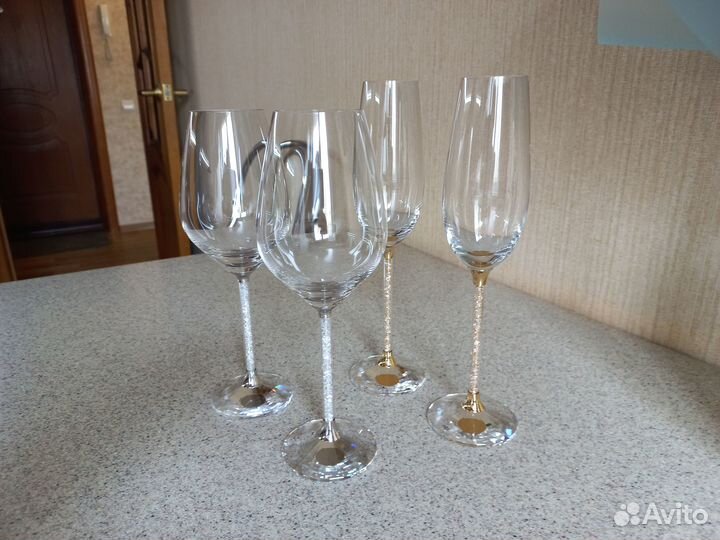 Бокалы новые для шампанского Swarovski