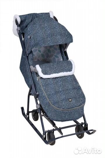 Санки коляска комбинированная Nika