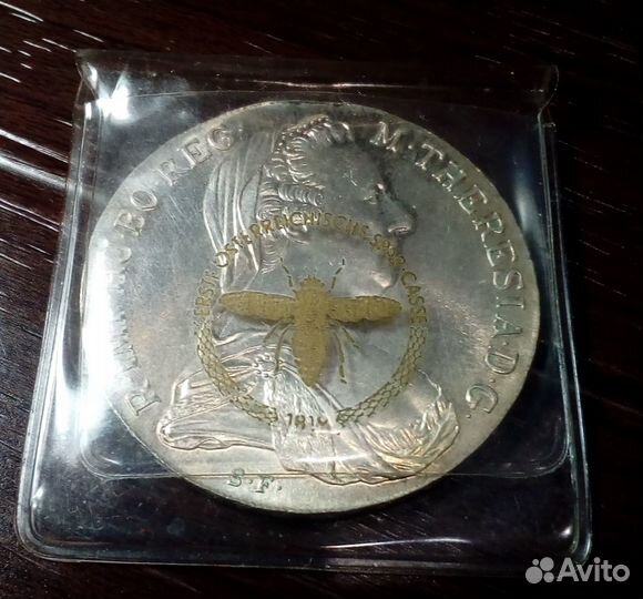 Монета Талер 1780 серебро рестрайк из Австрии