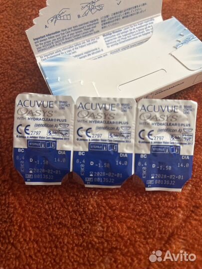Линзы acuvue oasys -1,5