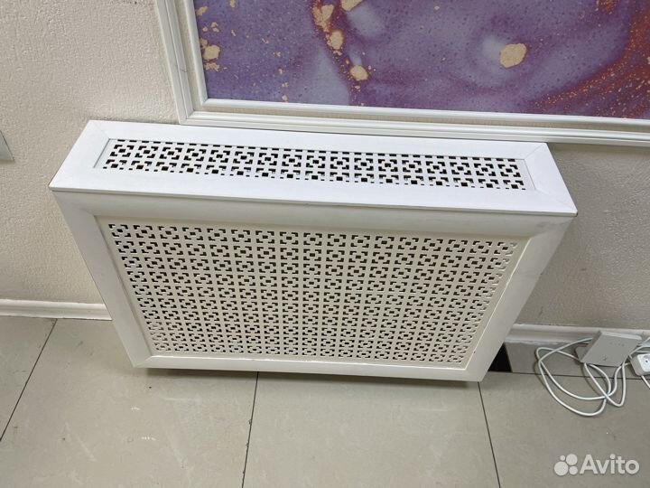 Экран для радиатора мдф белый, 600х900х200мм