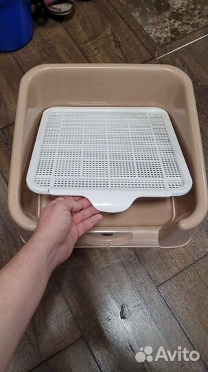 Лоток для собаки 40х40см с бортом под пеленку