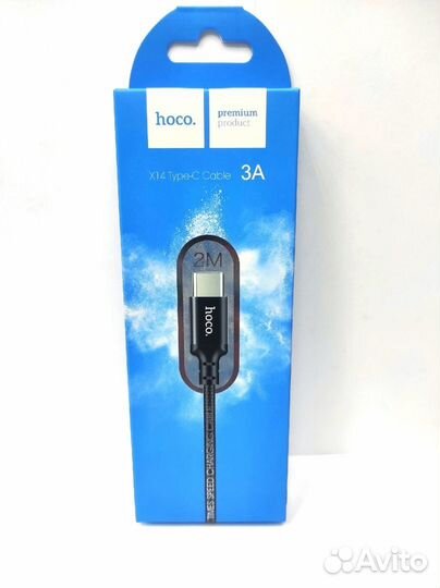 Кабель Type-C Hoco X14 Times (2m) black