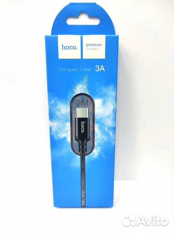 Кабель Type-C Hoco X14 Times (2m) black