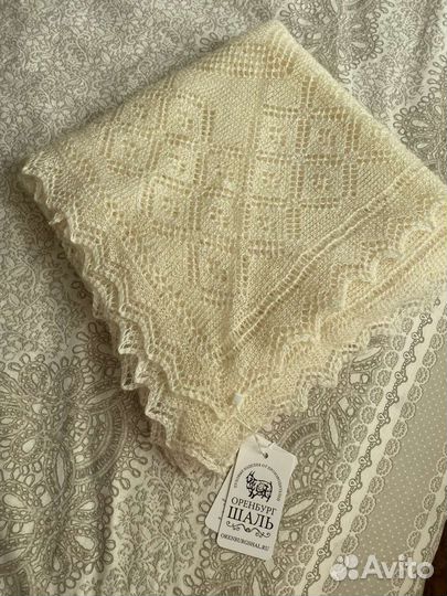 Оренбургский пуховый платок новый