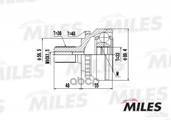 Шрус наружный volvo C70/S60/S70/S80/V70 2.0-2.5