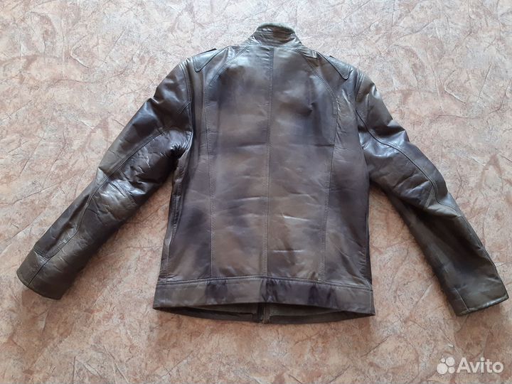 Кожаная куртка с мехом