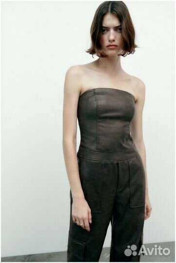 Комбинезон кожа zara maje sandro y2k
