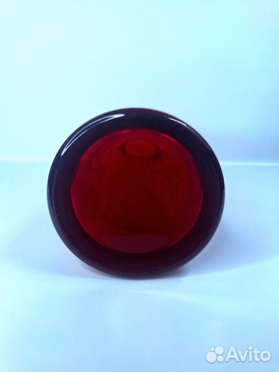 Ваза Камыши Винтаж Красный май Цветное стекло СССР