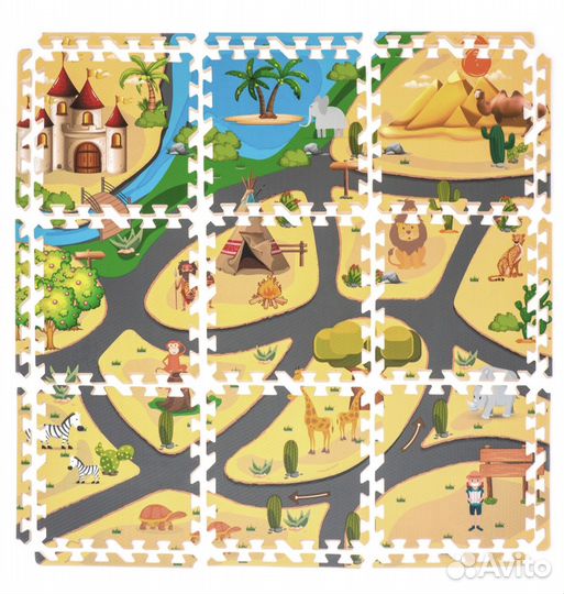 Детский коврик для ползания пазл