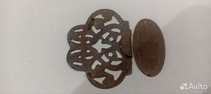 Старинная Бляха ременная женская