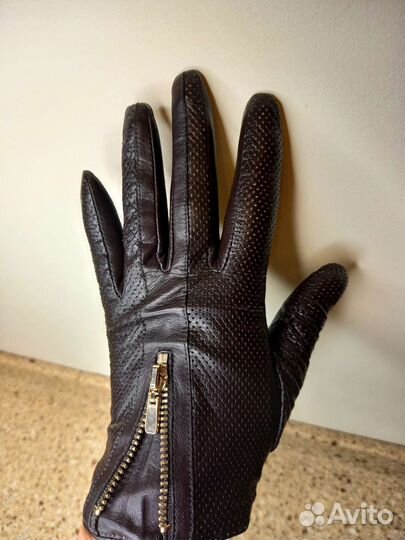 Перчатки кожаные