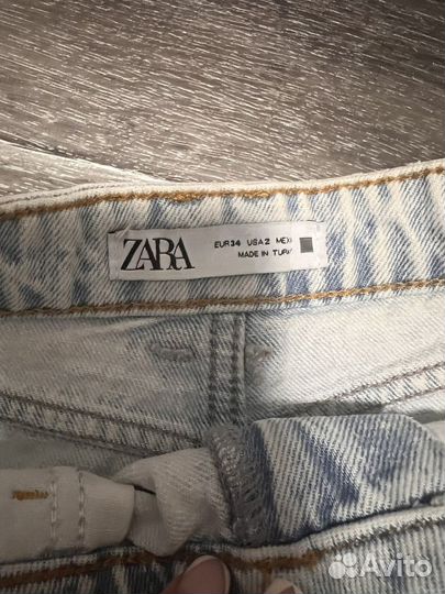 Джинсовые шорты zara 34