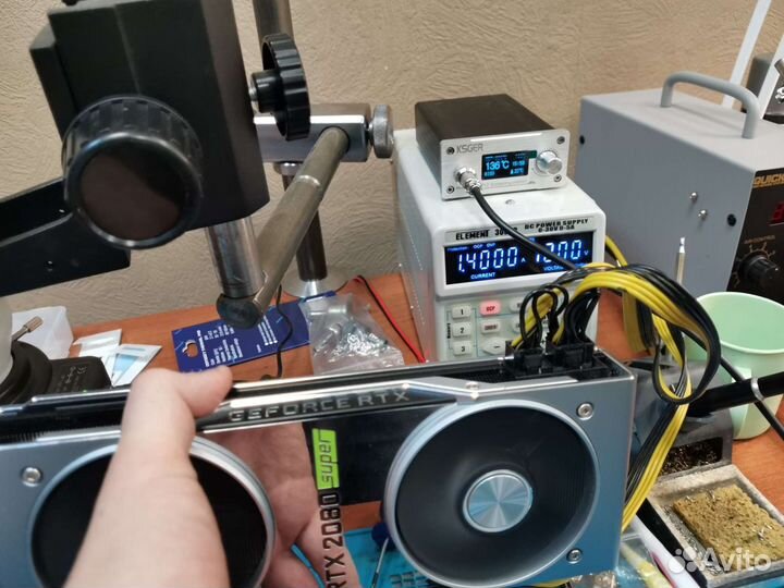 Ремонт видеокарт, замена памяти 3060 ti