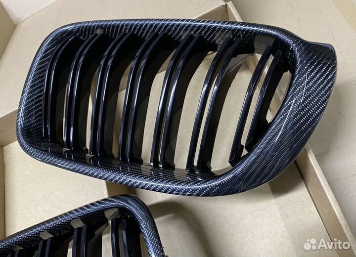 BMW F25 F26 рест, решетка радиатора М, карбон