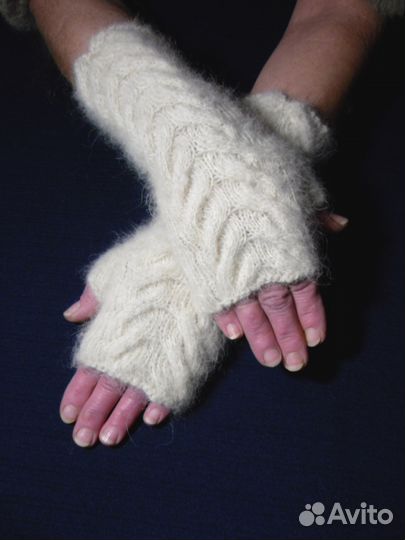 Митенки из собачьей шерсти 