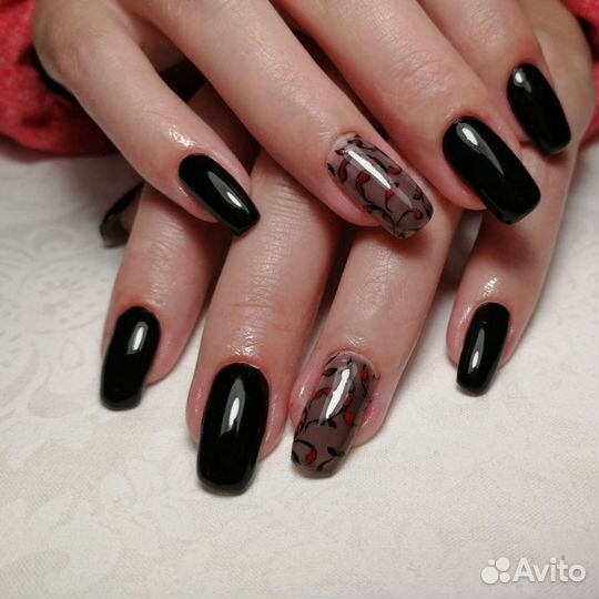 Аппаратный маникюр с покрытием гель-лак, педикюр