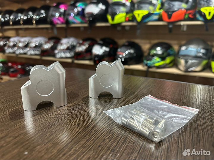 Проставки для руля мото с выносом 22мм хром