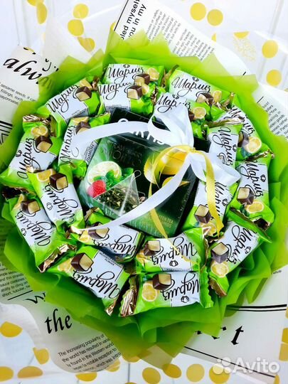 Подарок на День учителя. Букет с конфетами