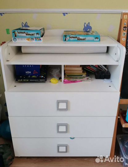 Пеленальный комод белый