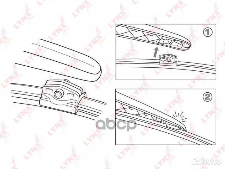 Щетка стеклоочистителя задняя 330мм зад LR3