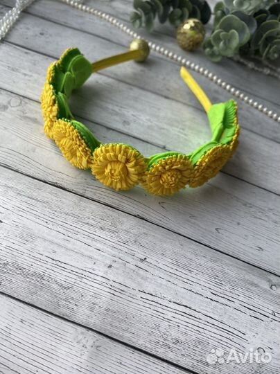 Ободок одуванчики венок одуванчики