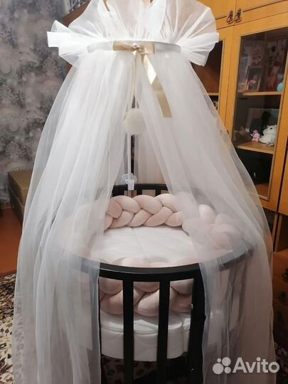 Детская кроватка трансформер с маятником