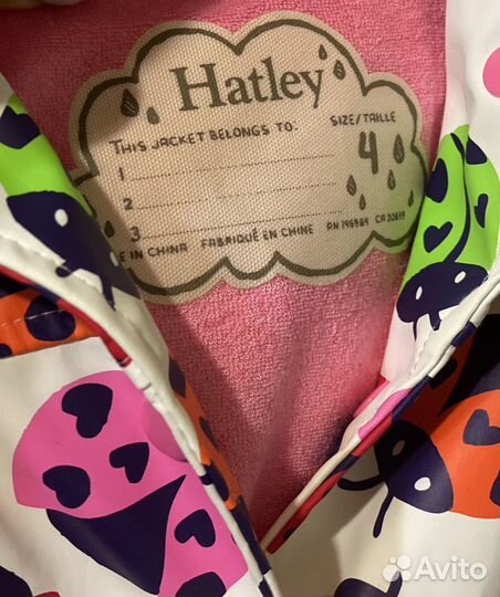 Плащ - дождевик для девочки 4г Hatley