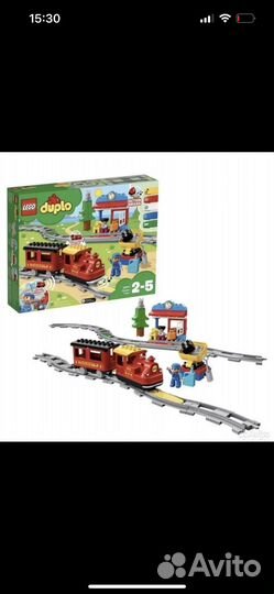 Lego duplo поезд на паровой тяге