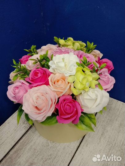 Мыльные цветы на 8 марта