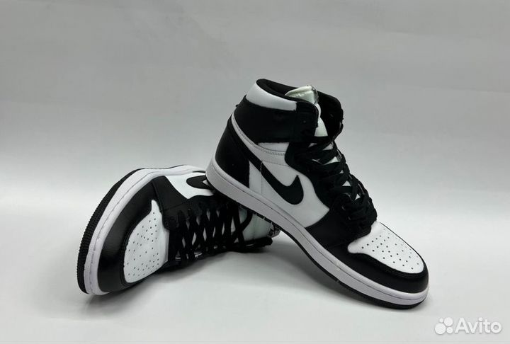 Кроссовки Nike Air Jordan 1 Black & White Люкс