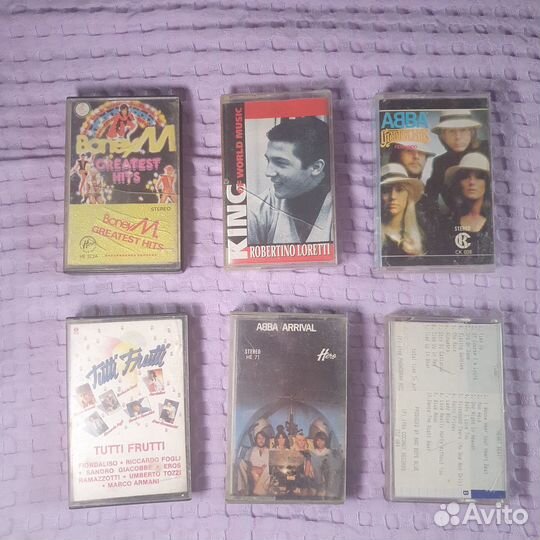 Оригинальные кассеты Abba, Boney M, Tutti Frutti