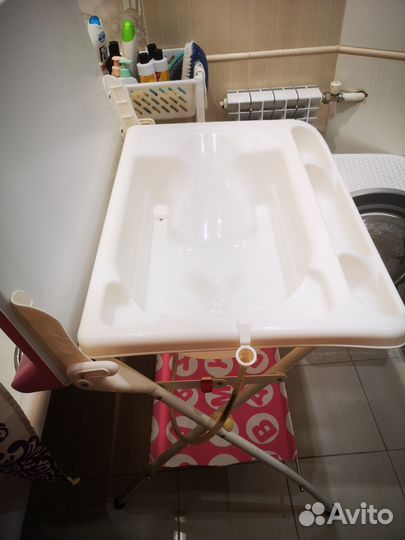 Пеленальная доска+ванночка со сливом