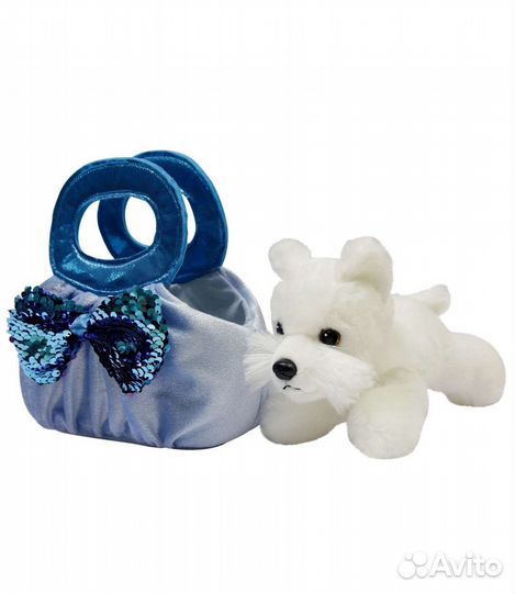 Мягкая игрушка собачка в сумке Aurora