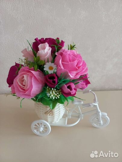 Композиция велосипед с конфетами